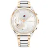 Image de Tommy Hilfiger Montre Analogique Multifunction à Quartz pour Femme avec Bracelet en Acier Inoxydable