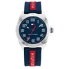 Image de Tommy Hilfiger Montre à Mouvement à Quartz Trois Aiguilles pour la Jeunesse avec Bracelet en Silicone Bleu Marin - 1720019