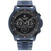 Image de Tommy Hilfiger Montre Analogique Multifunction à Quartz pour homme avec Bracelet en Acier Inoxydable Bleu - 1710493