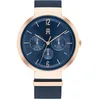 Image de Tommy Hilfiger Montre Analogique Multifunction à Quartz pour femme avec Bracelet milanais en acier inoxydable Bleu Marin - 1782541