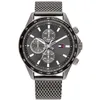 Image de Tommy Hilfiger Montre Analogique Multifunction à Quartz pour homme avec Bracelet milanais en acier inoxydable Gris Acier - 1792019