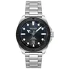 Image de HUGO Montre à quartz analogique pour homme #VISIT avec bracelet en acier inoxydable ou en cuir, bleu, Moderne