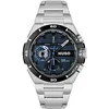 Image de HUGO Montre à Quartz Analogique Multifonction pour Homme #Wild Collection Bracelet en Acier Inoxydable ou Cuir, bleu, Acier inoxydable