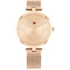 Image de Tommy Hilfiger Montre à Mouvement à Quartz Trois Aiguilles pour Femme avec Bracelet Milanais en Acier Inoxydable de Couleur Or Rose - 1782712