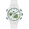 Image de Lacoste Montre Quartz Multifonction Analogique-Digitale pour Homme Collection LC33 avec Bracelet en Silicone Blanc - 2011364