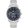 Image de Lacoste Montre Chronographe à Quartz Collection BOSTON pour Homme avec Bracelet en Cuir ou en Acier Inoxydable en Maillons ou Maille