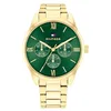 Image de Tommy Hilfiger Montre à quartz pour femme avec bracelet en acier inoxydable, vert, Einheitsgröße, Bracelet