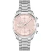 Image de BOSS Montre à quartz analogique multifonction pour femme Grand Tour Ladies Collection avec bracelet en acier inoxydable argenté   1502765, rose
