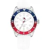 Image de Tommy Hilfiger Montre à Mouvement à Quartz Trois Aiguilles pour la Jeunesse avec Bracelet en Silicone Blanc - 1720050