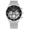 Image de Tommy Hilfiger Montre Analogique Multifunction à Quartz pour Homme avec Bracelet en Acier Inoxydable Argenté - 1710708