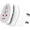 Image de SKROSS | 1.500202-E | Combo World to South Africa | Reisadapter voor Europa en Zuid-Afrika. 2 in 1. Spanning en vermogen 100V   1600W / 250V   4000W. Bescherming tegen elektrische schokken