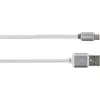 Image de Skross 2700240 USB-kabel USB 2.0 USB-A stekker, USB-micro-B stekker 1.00 m Zilver Duurzaamheid