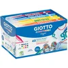 Image de GIOTTO Decor Textile Lot de 48 marqueurs pour tissus Pointe pinceau Schoolpack en carton Couleurs assorties