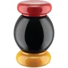 Image de Alessi ES18 Moulin à sel, poivre et épices en bois de hêtre, collection 100 valeurs, rouge, jaune, noir