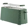 Image de Alessi Plissé MDL15 GR - Grille-Pain à Double Compartiment Long, en Résine Thermoplastique, Chauffe-Croissants en Acier Inoxydable 18/10 et Résine Thermoplastique, Fiche Européenne 1700 W, Vert