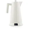Image de Alessi Plissé MDL21 W Bouilloire électrique avec température réglable, design en résine thermoplastique, prise européenne, 2200 W, 170 cl, blanc