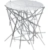 Image de A di Alessi Blow Up Petite table avec base en acier chromé et plan en verre