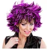 Image de W WIDMANN MILANO Party Fashion 04414 Perruque Steamy, noir/violet, disco, carnaval, fête à thème