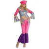Image de Fancy Dress Costume hippie en velours pour femme Taille L 42-44