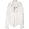 Image de W WIDMANN MILANO Party Fashion - Chemise Pirate ou Renaissance, blanc, accessoire de costume, carnaval, fête à thème