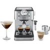 Image de De'Longhi Linea Classic EM450.M Machine à café manuelle avec lance vapeur My LatteArt, ne contient pas de filtre E.S.E., manomètre, filtre double paroi, 15bar, tasses jusqu'à 13 cm, acier