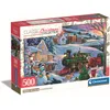Image de Clementoni 35566 Puzzle cube train de Noël 500 pièces - Boîte compacte - Puzzle pour adultes de 14 à 99 ans - Cadeau pour homme/femme - Fabriqué en Italie - Multicolore