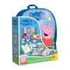 Image de Lisciani Games - Peppa Pig Coloring et Drawing School, Sac à dos, Ardoise, Manuel, Marqueurs, Scénarios, Autocollants, Multicolore, 95841
