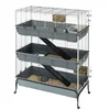 Image de Ferplast 57048817ZP Rabbit 120 Tris Cage à Lapin à Trois étages avec Ouverture Frontale et Support et Accessoires Inclus