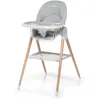Image de Foppapedretti Chaise haute et chaise bébé Bonito, enfants de 6 mois à 3 ans (jusqu'à 15 Kg), rembourrage amovible et lavable, assise ergonomique et inclinable, double plateau réglable, gris