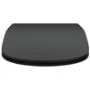 Image de Ideal Standard Tesi Abattant de WC, forme arrondie, abattant à fermeture lente et option de dégagement rapide, en Duroplast robuste, noir mat (370 x 450 x 45 mm)