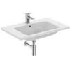 Image de Ideal Standard - i.life B Lavabo Top de 81 cm équipé d'un trou central ouvert pour la robinetterie et trou du trop-plein. Meuble et siphon d'ameublement à acheter séparément. Blanc