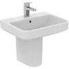 Image de Ideal Standard - i.life B Lavabo de 55 cm avec trou central pour les robinets ouverts et trou de trop-plein. Colonne, demi-colonne et siphon d'ameublement à acheter séparément. Blanc