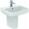 Image de Ideal Standard - i.life B Lavabo de 50 cm avec trou central pour les robinets ouverts et trou de trop-plein. Colonne, demi-colonne et siphon d'ameublement à acheter séparément. Blanc