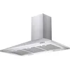 Image de Candy CCE119/1X Hotte aspirante 90 cm, 3 niveaux de puissance, 69 W, 305 M3/H, filtres à carbone, 3 panneaux en aluminium anti-graisse, éclairage LED, 56/62 dB, Classe C, acier inoxydable