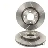 Image de BREMBO Disques de frein pour RENAULT: Kangoo, Clio, R19, Mégane Classic, Twingo, Mégane, Symbol - Thalia, Thalia, Mégane Scénic (Ref: 09.5802.76)