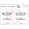 Image de 4 plaquettes de frein brembo p 11 008