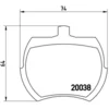 Image de 4 plaquettes de frein brembo p 52 002