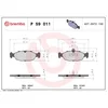 Image de 4 plaquettes de frein brembo p 59 011