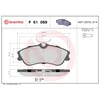 Image de 4 plaquettes de frein brembo p 61 069
