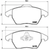 Image de 4 plaquettes de frein brembo p 61 076