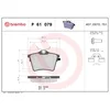 Image de 4 plaquettes de frein brembo p 61 079