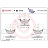 Image de 4 plaquettes de frein brembo p 85 072