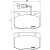 Image de 4 plaquettes de frein brembo p a6 019