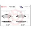 Image de 4 plaquettes de frein brembo p 61 083