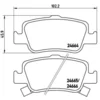 Image de 4 plaquettes de frein brembo p 83 080
