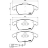 Image de 4 plaquettes de frein brembo p 85 075x