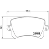 Image de 4 plaquettes de frein brembo p 85 109x