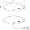 Image de 4 plaquettes de frein brembo p 85 126x