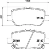 Image de 4 plaquettes de frein brembo p 28 078