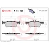 Image de 4 plaquettes de frein brembo p 61 126